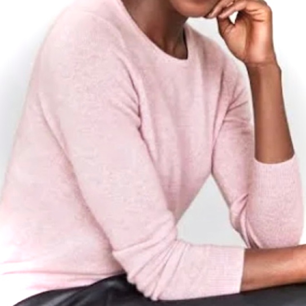 J. CREW | XXS | 100% Cashmere Dusty Rose Light Knit Crewneck Longsleeve Sweater - Picture 15 of 17